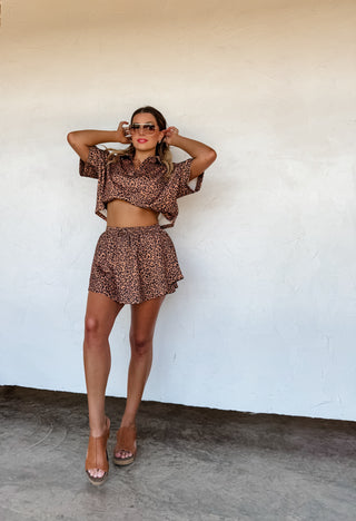 HOT TO SPOT CHEETAH SKORT SET