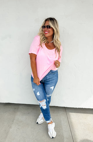 RILEY BOYFRIEND PATCH POCKET TEE