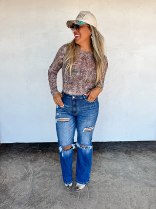 PREORDER- CAMO WOODS MESH TOP