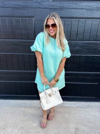 JACKIE BUBBLE SLEEVE DRESS