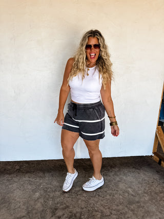 MCKINLEY STRIPE LOUNGE SHORTS