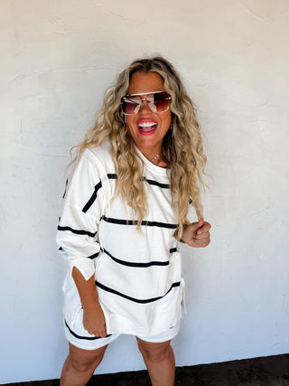 CLASSIC CREW STRIPED PULLOVER