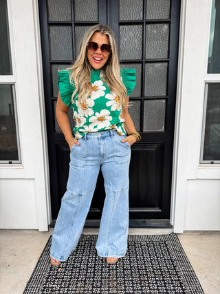 MADELINE RUFFLE SLEEVE TOP