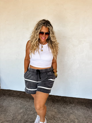 MCKINLEY STRIPE LOUNGE SHORTS