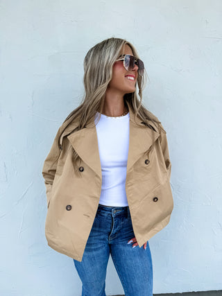 ROSSI CROP TRENCH COAT