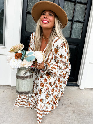 KORA FALL FLORAL DRESS