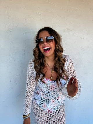 SUNSET STROLL KNIT COVERUP