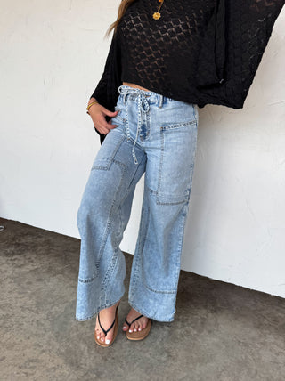 JOVIE TIE WAIST JEANS