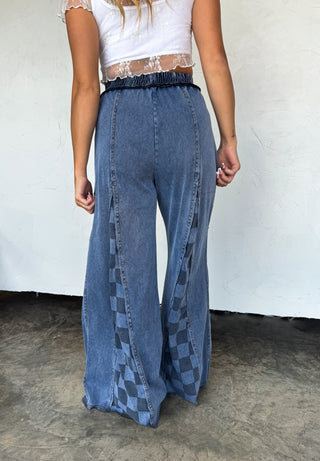 PREORDER- GROOVE ON CHECKER FLARE PANTS