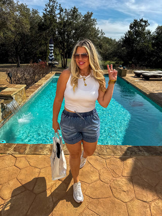 DRIFT AWAY DENIM SHORTS