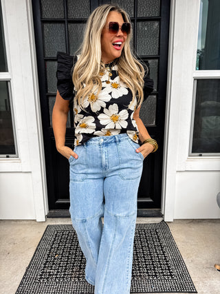 MADELINE RUFFLE SLEEVE TOP