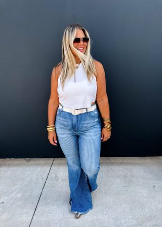 TAKE SIDES PINSTRIPE JEANS