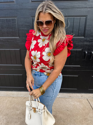 MADELINE RUFFLE SLEEVE TOP