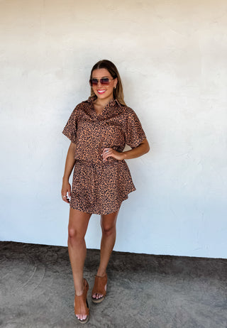 HOT TO SPOT CHEETAH SKORT SET
