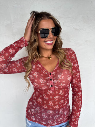 PREORDER- ANNIE VNECK MESH TOP