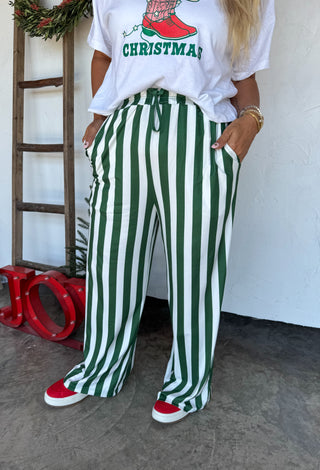 PREORDER- CHRISTMAS VERTICAL VIBES STRIPE PANTS