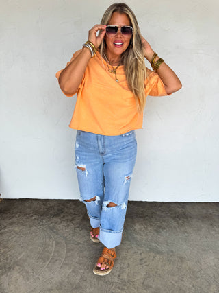 REGAN RAW HEM TEE
