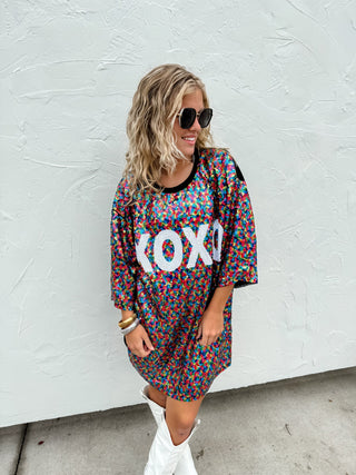 XOXO SEQUIN TOP