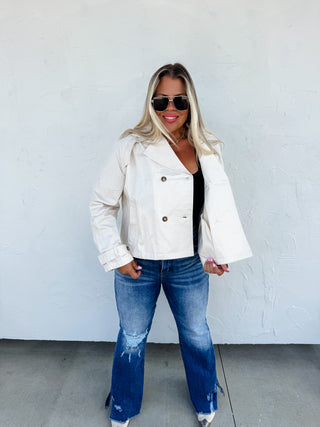 ROSSI CROP TRENCH COAT