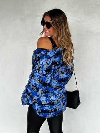 PREORDER- JUNIPER BLEACHED PLAID TOP