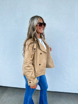ROSSI CROP TRENCH COAT