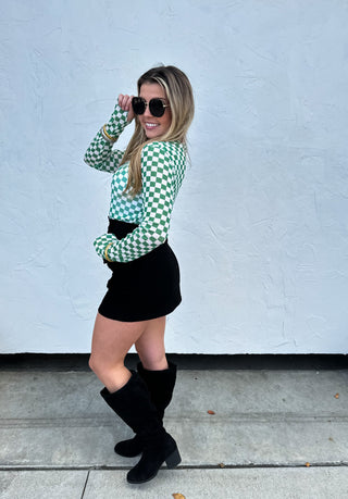 CHECKER DRESS IT UP MESH TOPS