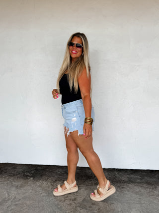 SUNKISSED CUTOFF SHORTS