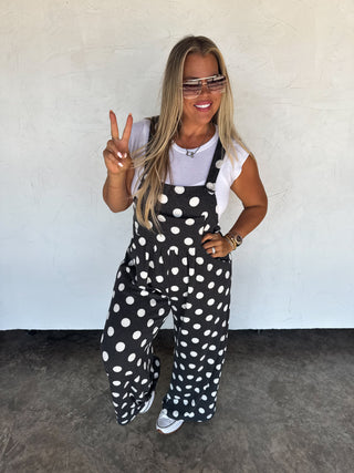 PREORDER- POLKA DOT KARLI BOHO OVERALLS