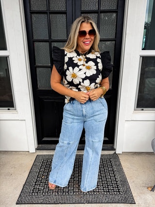 MADELINE RUFFLE SLEEVE TOP
