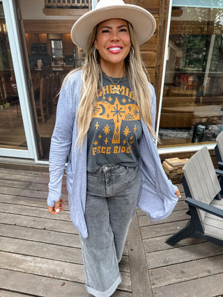 PREORDER - GREY CLOVER FRONT POCKET JEANS