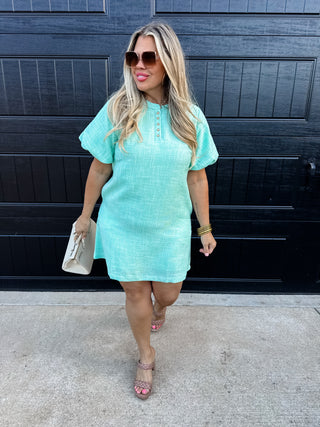 JACKIE BUBBLE SLEEVE DRESS
