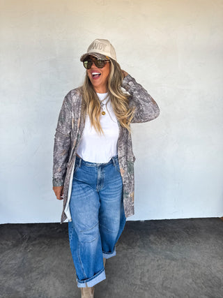 PREORDER- WOODLAND CAMO LOLA CARDIGAN