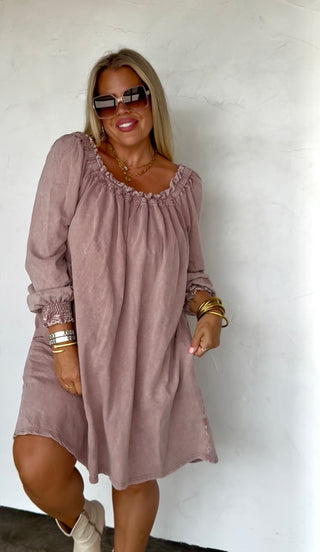 SUZIE WASHED POCKET DRESS