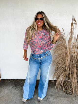 BOOTS & BLOOMS COLLECTION MESH TOPS