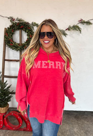 PREORDER- MERRY & HO HO HO CLASSIC CREW PULLOVER