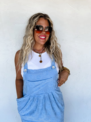 SUNSHINE & DAISIES OVERALL DRESS