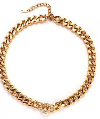 GOLDEN HALO CUBAN CHAIN NECKLACE