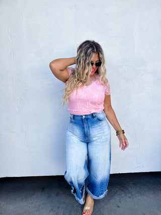 ALLE SHORT SLEEVE LACE TOP