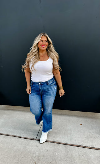 LOGAN CROP FLARE JEANS