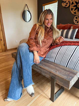 SUNDOWN SUEDE TOP