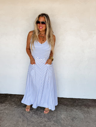 LUCIANA STRIPE DRESS