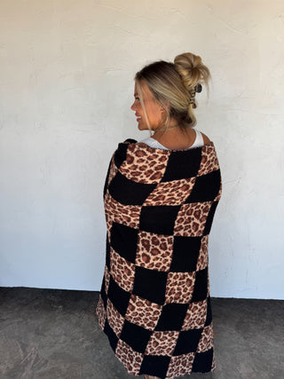 PREORDER- CHECKER CHEETAH CLOUD BLANKET