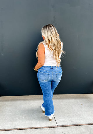 LOGAN CROP FLARE JEANS