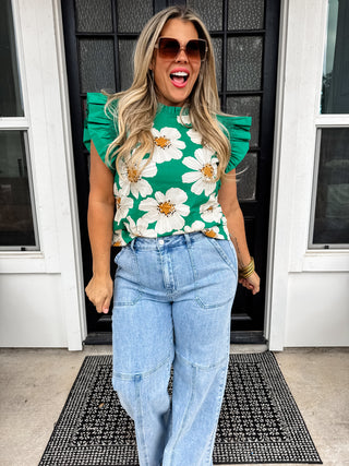 MADELINE RUFFLE SLEEVE TOP
