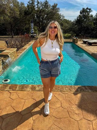 DRIFT AWAY DENIM SHORTS