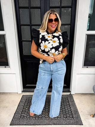 MADELINE RUFFLE SLEEVE TOP