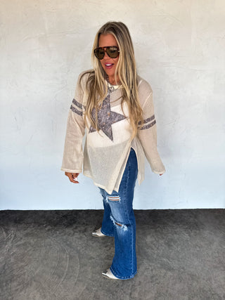 PREORDER- STAR MELLOW MESH COTTON TOP