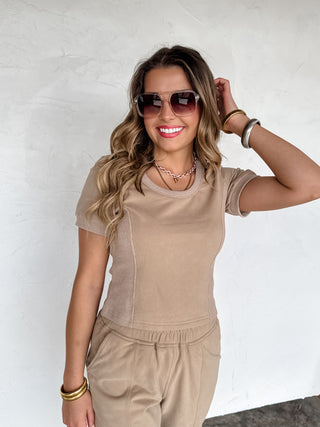 STAY IN CROP PANT SET