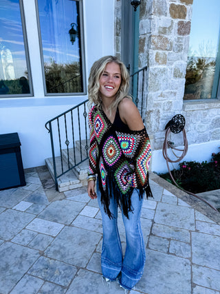 BOHO CROCHET KNIT TOPS