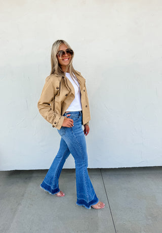 ROSSI CROP TRENCH COAT